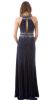 High Neck Sparkling Rhinestones Long Prom Pageant Dress back